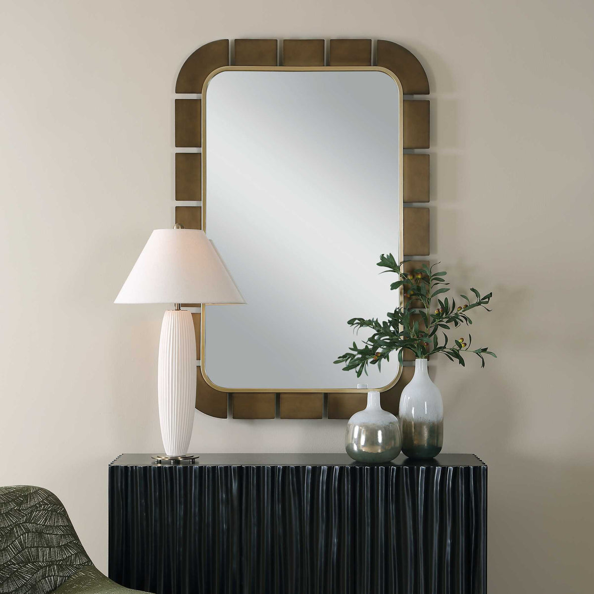 Segment Mirror - Bronze by Uttermost - View 2