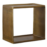 Derwent Antique Brass Side Table - Dark Brown by Uttermost - View 3