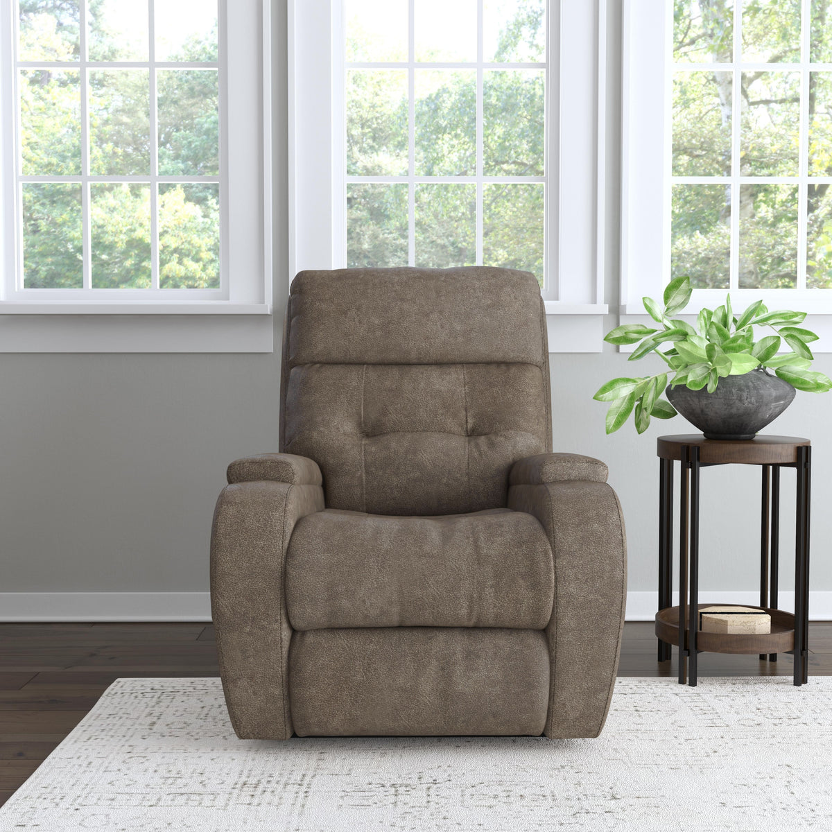 Strait Leather Power Recliner With Power Headrest | Flexsteel