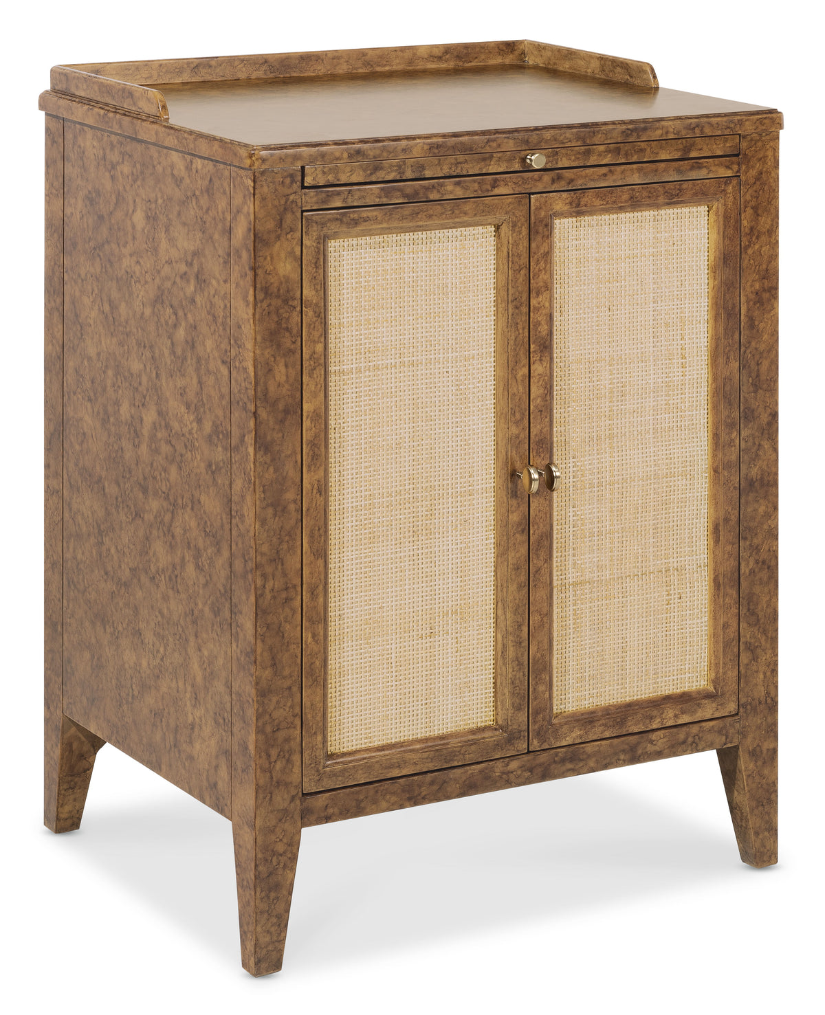 Archives Two-Door Nightstand - Dark Brown / Beige by Hooker Furniture - View 1