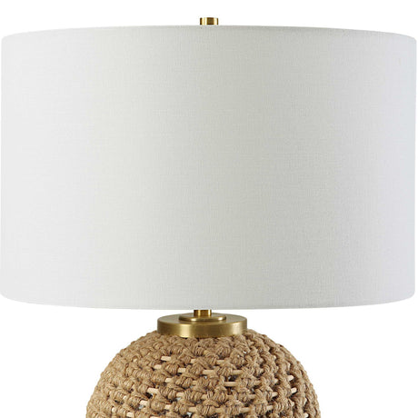 Kendari Rope & Rattan Table Lamp - Yellow by Uttermost - View 5