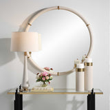 Cyprus Round Mirror - White by Uttermost - View 2