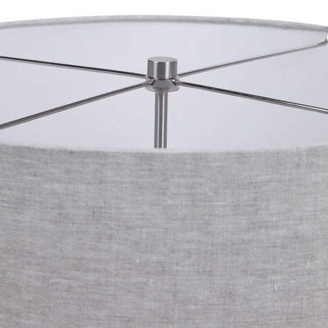 Lenta Table Lamp - White / Silver by Uttermost - View 7