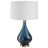 Riviera Art Glass Table Lamp - Blue / White by Uttermost - View 4