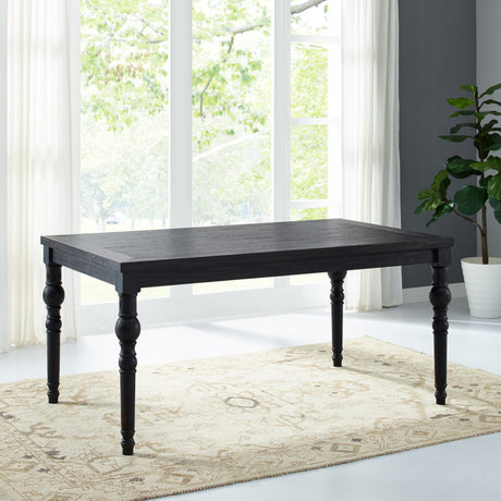 Leviton Urban Style Dark Wash Wood Dining Set: Table, 4 Chairs and Bench - sold by Home Elegance USA