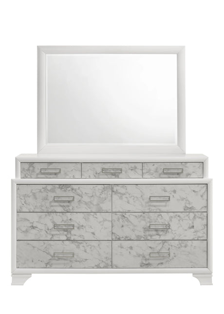 Soul Modern style Full 5PC bedroom set made with wood and Drawers in white - sold by Home Elegance USA