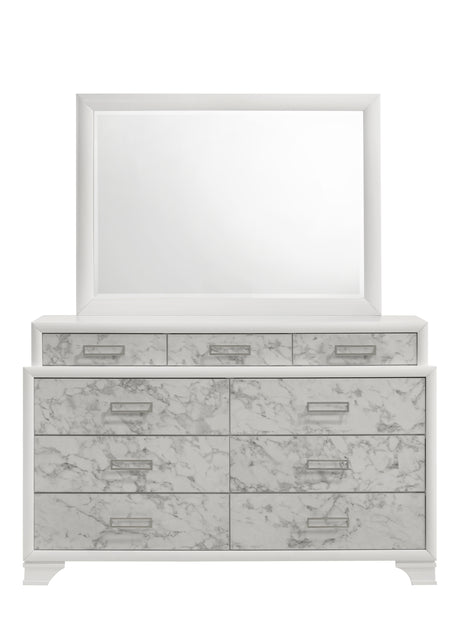 Soul Modern Style King 5PC Bedroom Set Made with wood in White (CA Inventory) - sold by Home Elegance USA