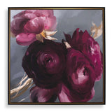 Plum Ranculus Framed Floral Art Black / Gold / Gray / Green / Pink / Purple / Red / White / Yellow - Purple / Gray by Uttermost - View 1