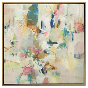 Party Time Framed Abstract Art - Beige / Light Blue by Uttermost - View 1