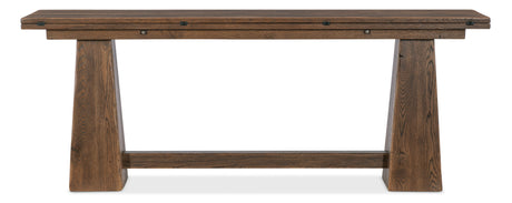 Driftwood Flip-Top Console Table Medium Wood - Dark Brown by Hooker Furniture - View 9