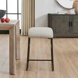 Arcane Counter Stool Ecru - Black / White by Uttermost - View 3