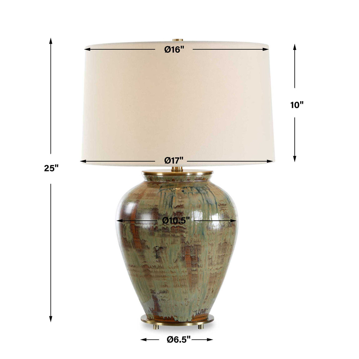 Olisa Table Lamp - Green by Uttermost - View 7