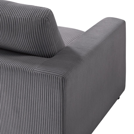 Chelsea Modular 6-Piece Sectional in Charcoal with Plush Polyester Upholstery - sold by Home Elegance USA