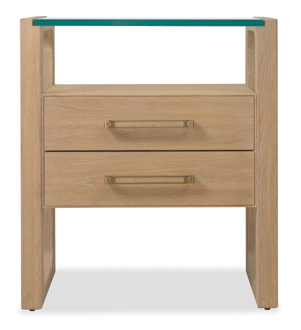 Banyon Bay Two Drawer Nightstand Desert Oak - Light Brown by Hooker Furniture - View 4