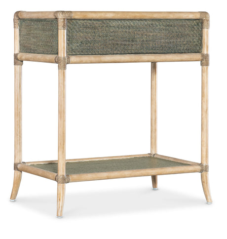 Retreat Pole Rattan Bedside Table - Beige / Green by Hooker Furniture - View 3