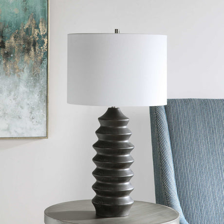 Mendocino Modern Table Lamp - Black / White by Uttermost - View 3