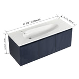 48" Floating Bathroom Vanity with Drop - Shaped Resin Sink(BVB05848BNL - GRBSD48S) - W999S00094 - image - 14