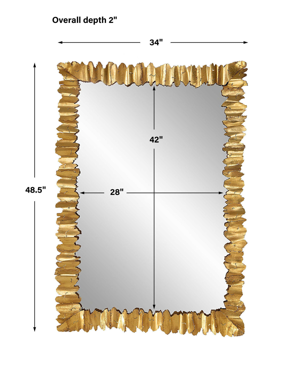 Lev Mirror - Gold by Uttermost - View 6