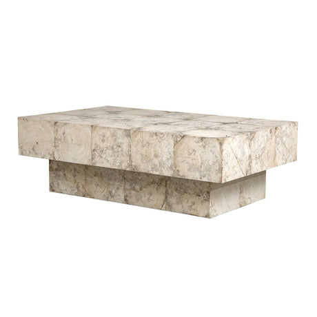 Kotoa Bleached Coffee Table White,Woodtone - Beige by Uttermost - View 3