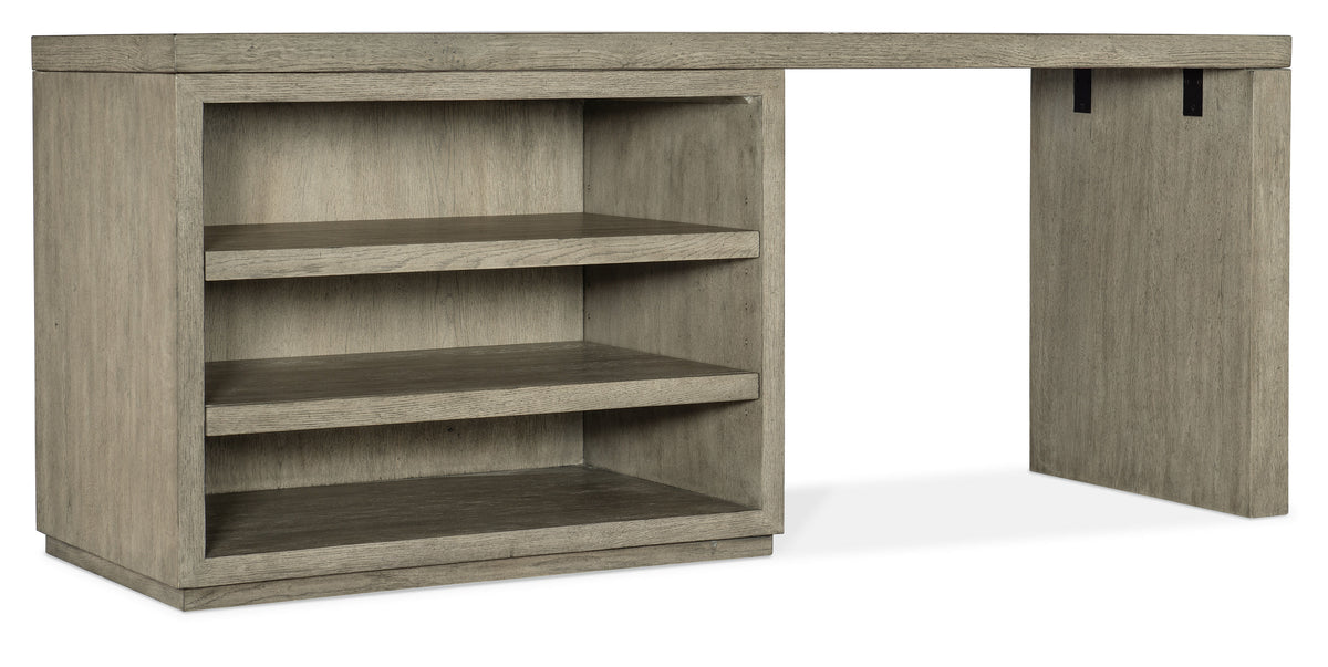 Linville Falls 72" Desk With Open Desk Cabinet - Gray by Hooker Furniture - View 1