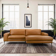 Easley Mid Century Modern Vegan Leather Wide-Arm Sofa - sold by Home Elegance USA