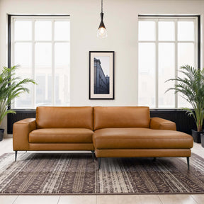 Easley Mid Century Modern Vegan Leather Wide-Arm Sofa - sold by Home Elegance USA