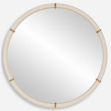 Cyprus Round Mirror - White by Uttermost - View 1