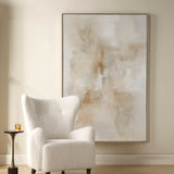 Remedy Hand Painted Modern Canvas Brown / Gray / White / Woodtone - Light Brown / Gray by Uttermost - View 2