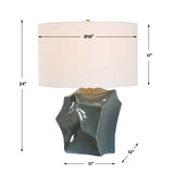 Prisma Table Lamp Smoky Bronze - Blue by Uttermost - View 9