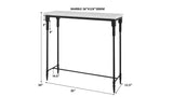 Bourges Marble Console Table - White / Black by Uttermost - View 8