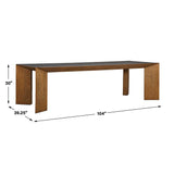 Kelvin Modern Dining Table Gray / Woodtone - Light Brown / Dark Gray by Uttermost - View 6