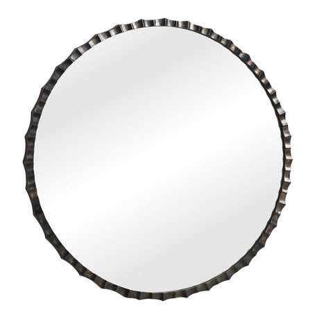 Grander Round Mirror - Black by Uttermost - View 3