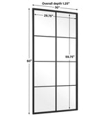 Rousseau Iron Window Mirror - Black by Uttermost - View 9