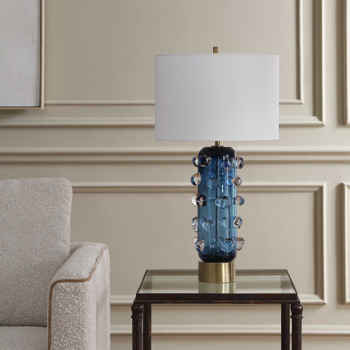 Aura Table Lamp - Blue by Uttermost - View 3