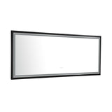 88 in. W x 38 in. H Super Bright Led Bathroom Mirror with Lights, Metal Frame Mirror Wall Mounted Lighted Vanity Mirrors for Wall, Anti Fog Dimmable Led Mirror for Makeup, Horizontal/Verti - W127264401 - image - 6