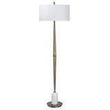 Minette Mid-Century Floor Lamp - Gold / White by Uttermost - View 3