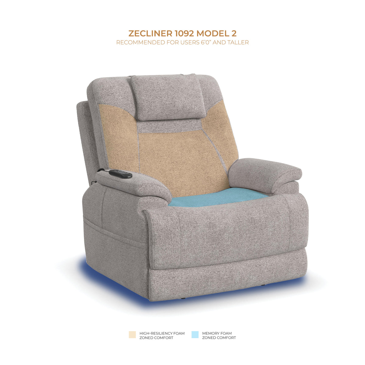 Zecliner Model 2 Power Sleep Chair - Dove | Flexsteel