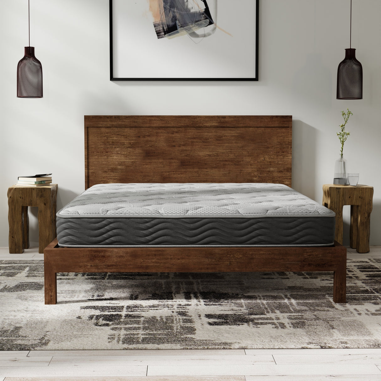 Hybrid 8 Inch Firm Twin Mattress with Pocketed Coils