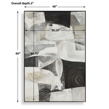 Folding Time Framed Abstract Art Black / Brown / Gray / White - Black / Gray by Uttermost - View 8