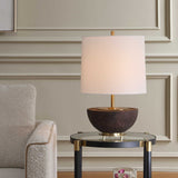 Kalo Semi-Circular Table Lamp - Dark Brown by Uttermost - View 2