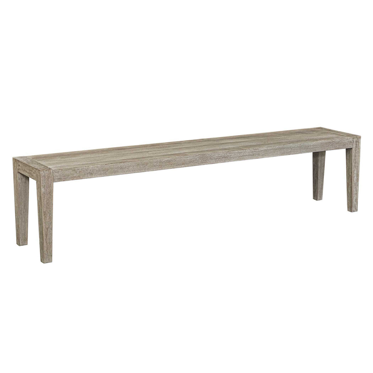 Kirkham Wooden Outdoor Bench - Gray by Uttermost - View 4