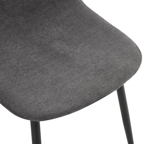 Table and chair set.64.5 x 35.4 Inch Stylish Black Wood Color Textured Dining Table.Paired with 6 Dark Gray Linen-Cotton Material High Resilience Dining Chair with Metal Leg. - sold by Home Elegance USA