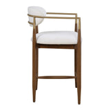 Moxie Counter Stool Walnut / White - Light Brown / White by Uttermost - View 5