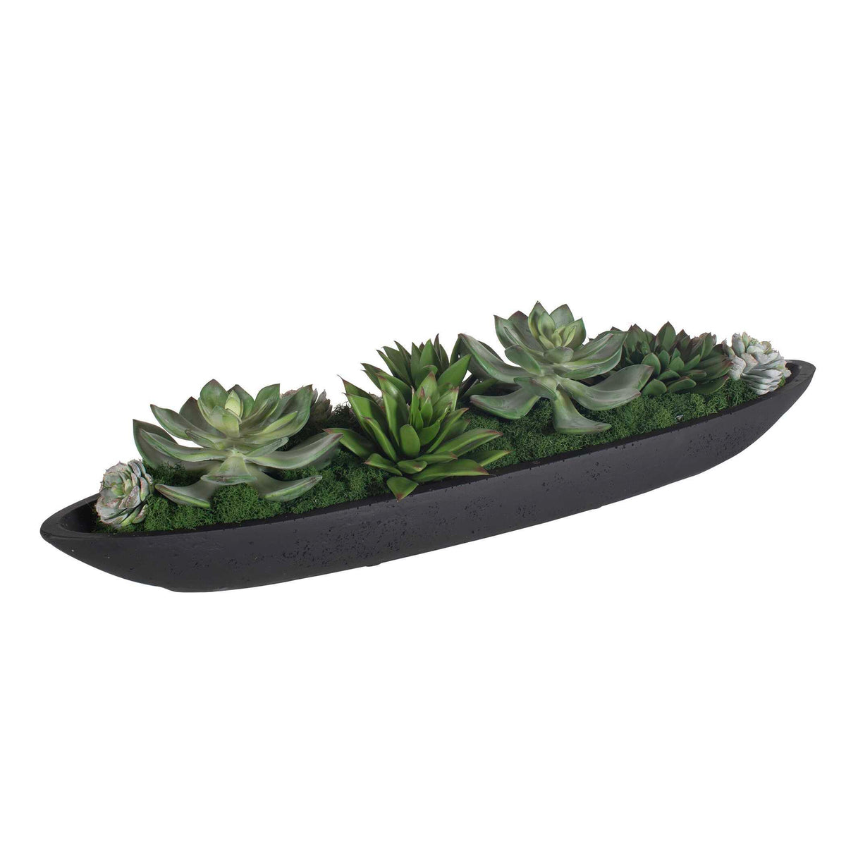 Verde Succulent Centerpiece In Bowl - Black / Green by Uttermost - View 4