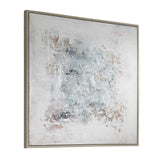 Find Me Here Abstract Framed Canvas Art Black / Blue / Brown / Gray / White - Blue / Gray by Uttermost - View 4