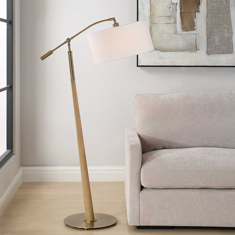 Kennett Wooden Floor Lamp - Light Brown by Uttermost - View 2
