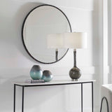Benedo Round Mirror - Black by Uttermost - View 9