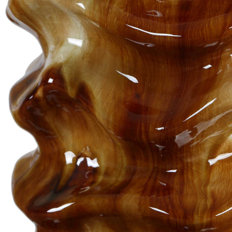 Bassa Glazed Table Lamp Brown / Cream - Light Brown / White by Uttermost - View 6