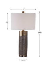 Brannock Table Lamp - Bronze / White by Uttermost - View 7