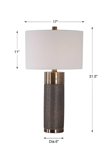 Brannock Table Lamp - Bronze / White by Uttermost - View 7